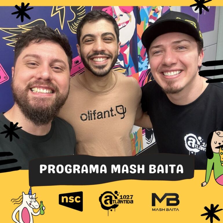 O "Tinderelo" participou do Programa Mash Baita com Rafa Steinbach e Irineu Nicoletti.