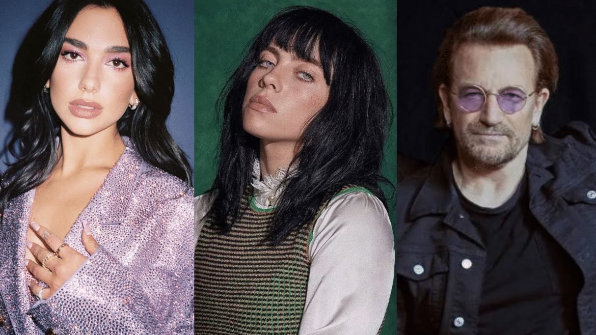 Dua Lipa, Billie Eilish e U2 se apresentam no Grammy Awards. Foto: Reprodução