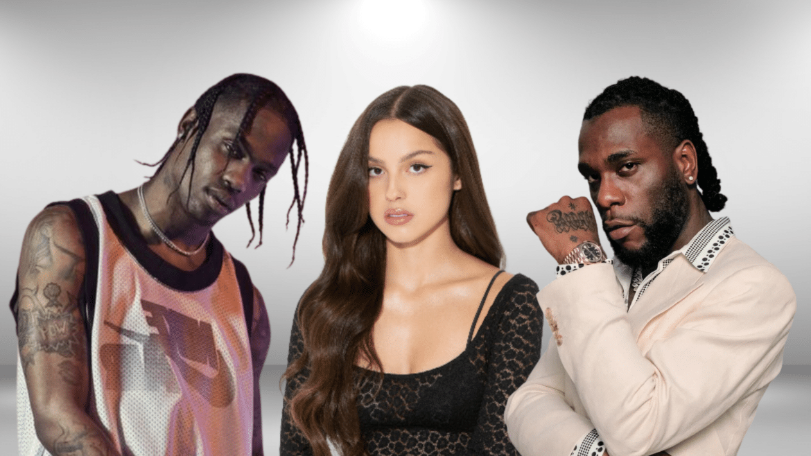 Travis Scott, Olivia Rodrigo e Burna Boy se apresentam no Grammy Awards 2024. Foto: Reprodução