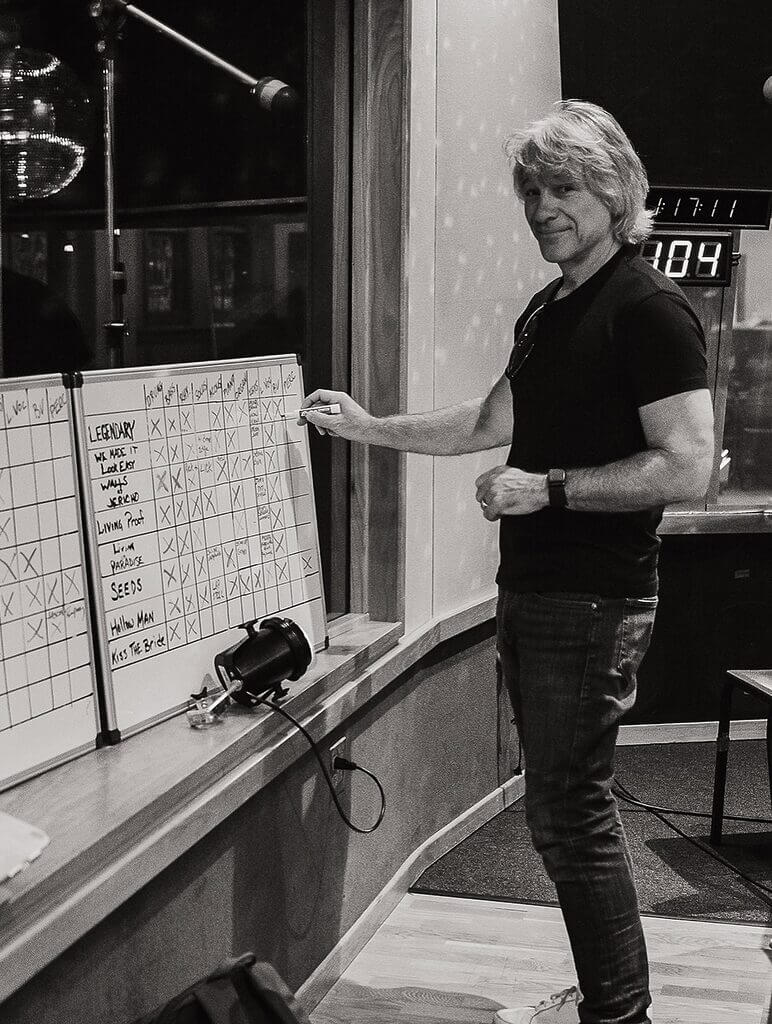 Bon jovi atualmente, foto em preto e branco