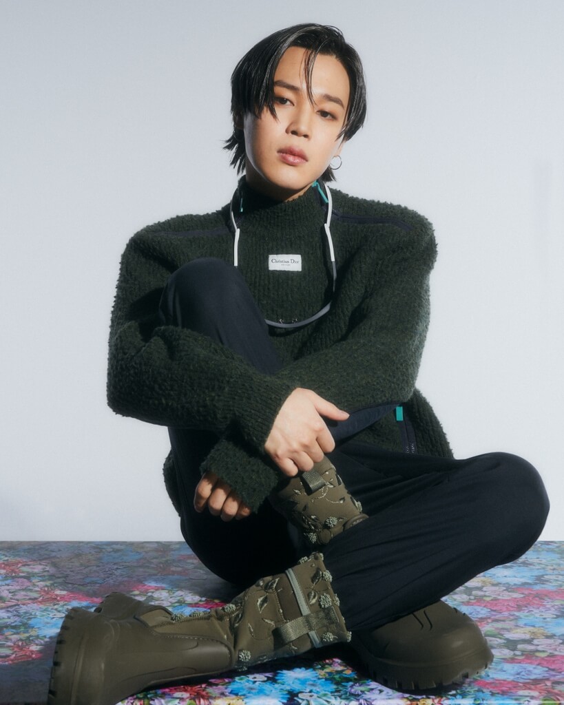 jimin posando em ensaio de fotos