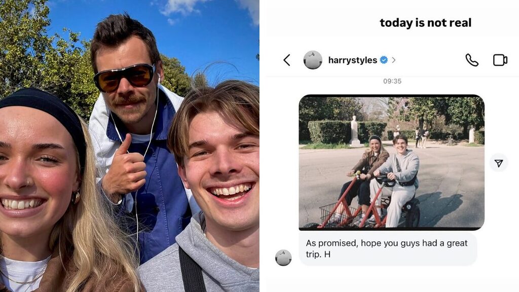 A jovem turista Jesse e seu namorado Ted compartilharam o momento no Instagram (Foto: Reprodução, Redes Sociais)