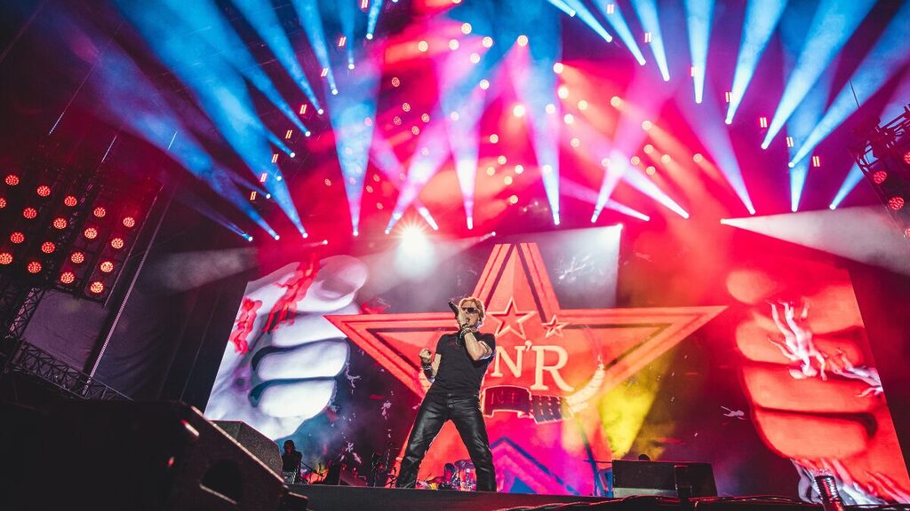 Pela primeira vez desde 2012, na nova turnê, a banda abriu o show com ‘Welcome to the Jungle’ (Foto: Guns N' Roses)