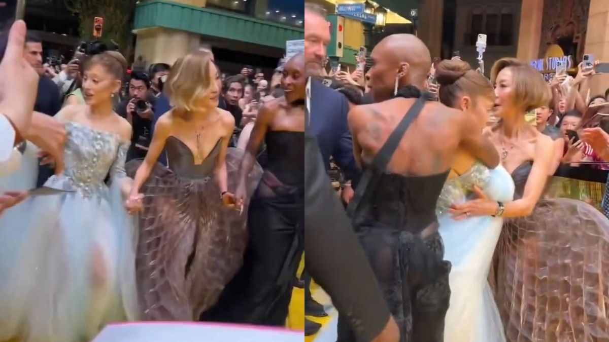 VÍDEO: Ariana Grande é atacada por fã em pré-estreia de ‘Wicked: Parte 2’