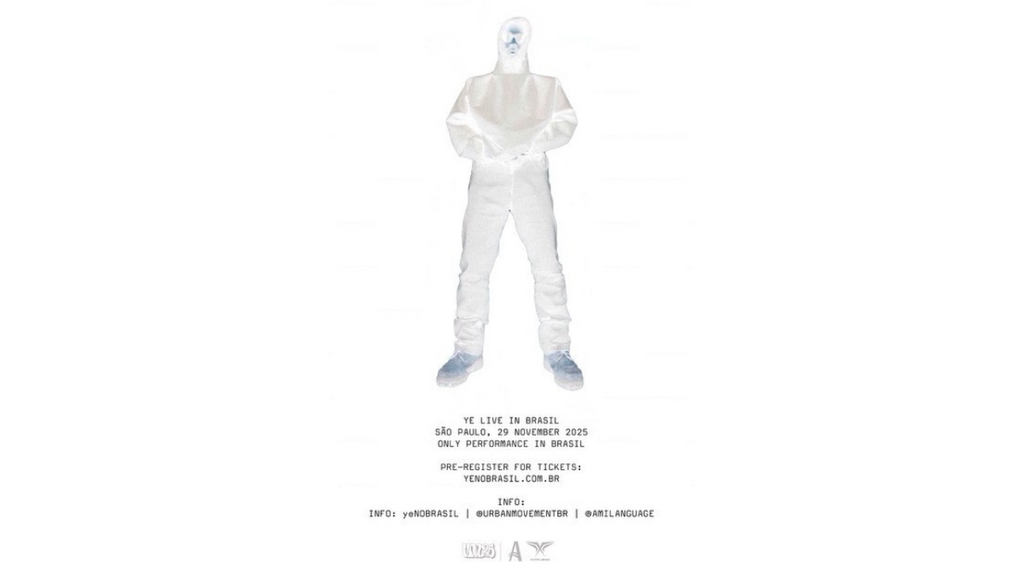 Kanye West tem show previsto para 29 de novembro em São Paulo. Entretanto, o local, inicialmente o Autódromo de Interlagos, teve o uso revogado pela prefeitura (Foto: Reprodução/Redes sociais)