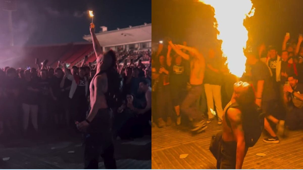 Vídeo impressionante de fã “cuspindo fogo” em show do Linkin Park viraliza na internet; assista