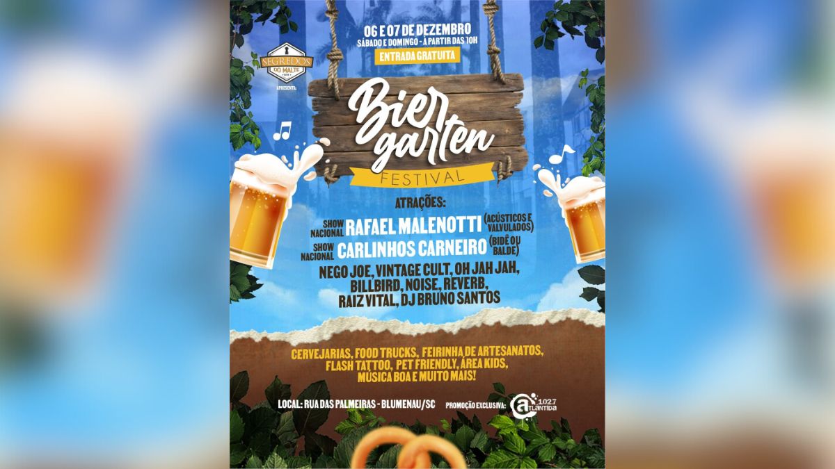 Biergarten Festival agita Blumenau neste fim de semana