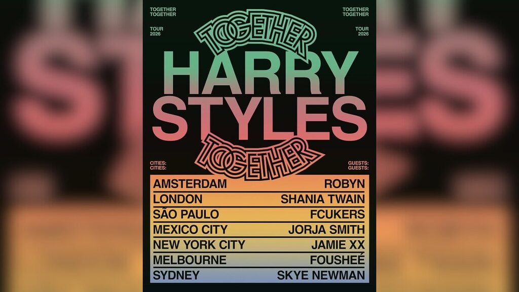 Harry também irá realizar shows na Holanda, Reino Unido, México, Estados Unidos e Austrália, com 50 datas no total (Foto: Reprodução/Redes Sociais)