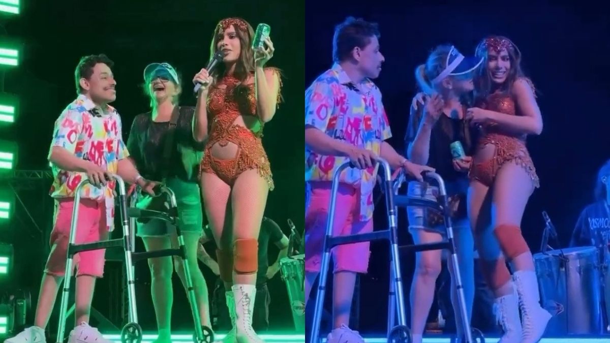 Mãe atípica emociona Anitta ao subir no palco com filho fã em Curitiba; assista