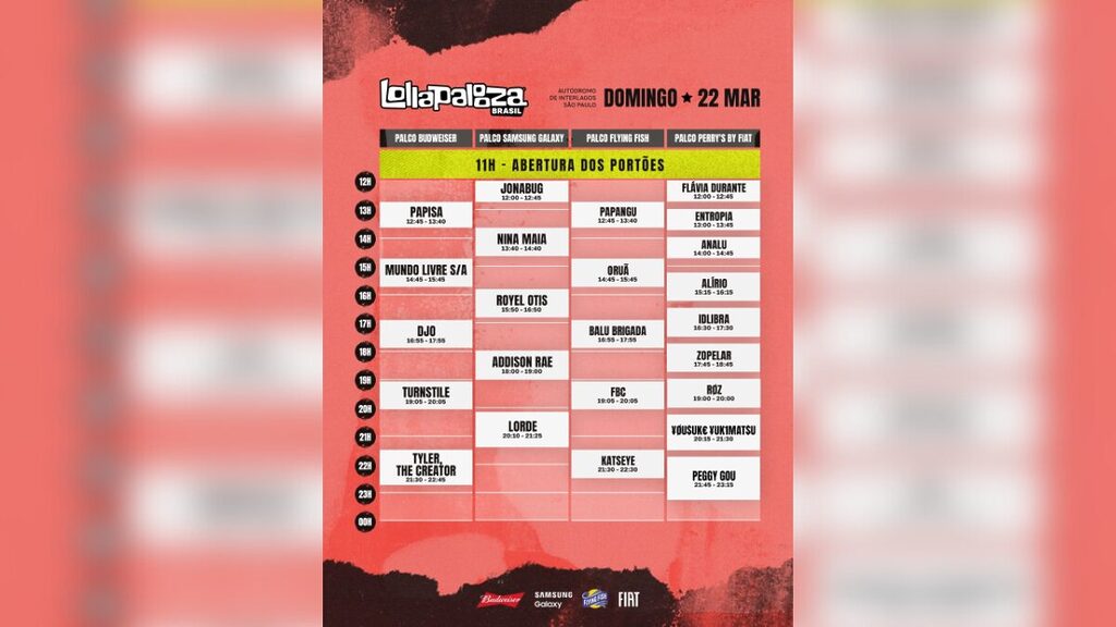 O Lollapalooza Brasil disponibilizou um aplicativo oficial com as principais informações da edição (Foto: Reprodução/Redes Sociais)