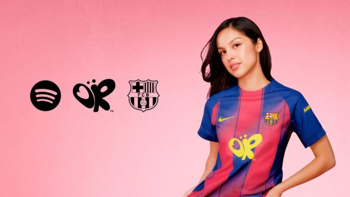 Olivia Rodrigo estampa camisa do Barcelona para El Clásico