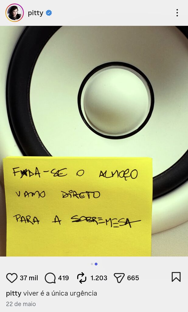Pitty movimenta redes sociais com possíveis spoilers de próximo projeto