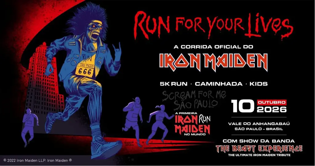 Iron Maiden escolheu São Paulo para sediar sua primeira corrida de rua oficial no mundo. (Foto: Divulgação)